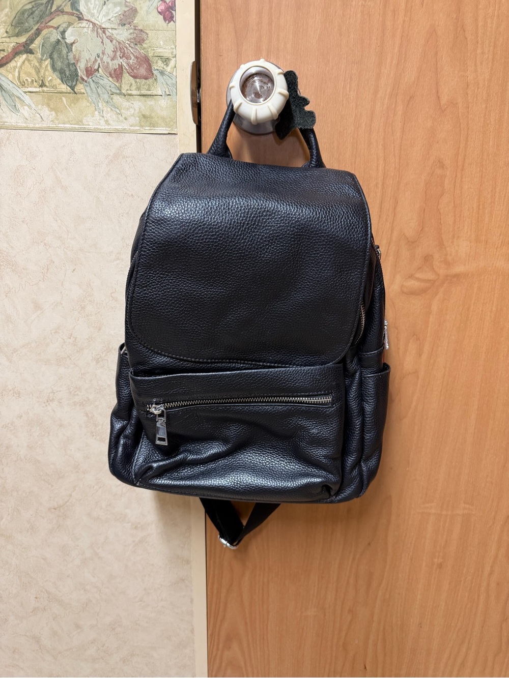 Amazon Black Faux Leather Women's Backpack excellent condition